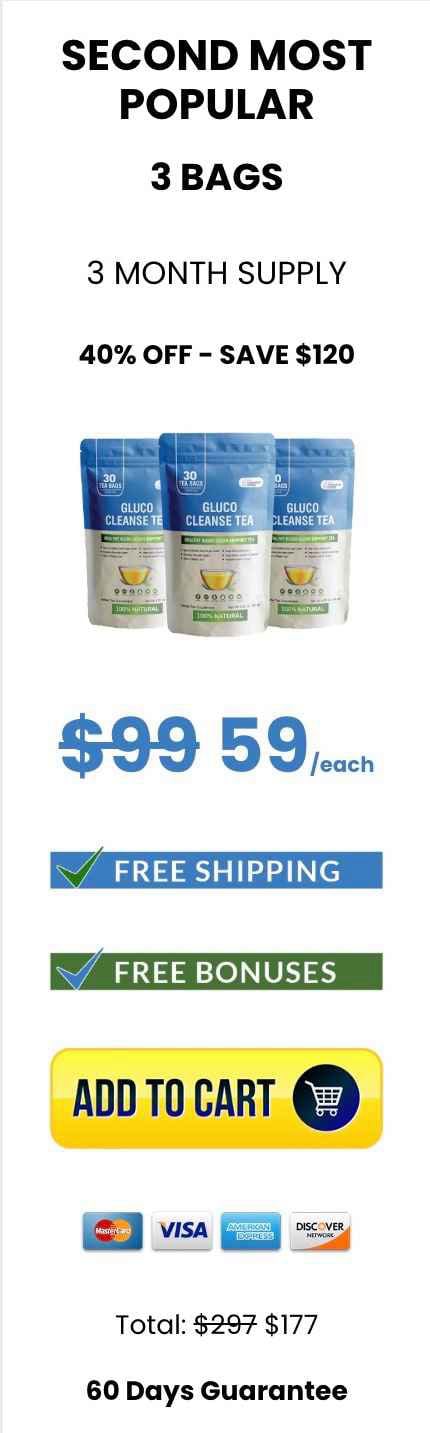 Gluco Cleanse Tea price 3 bottle